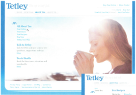 Screenshot website Tetley